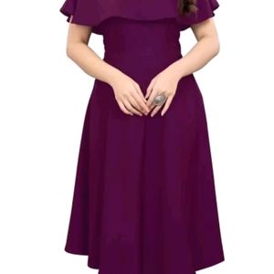 Fit And Flared Purple Dress