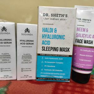 Dr Sheth Sleeping Mask Facewash Suganda Serum