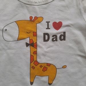 Kookie Kids Half Sleeves Tee Giraffe Print