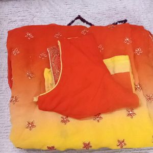 Saree With Blouse, 34''