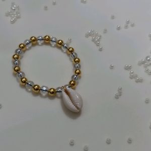 Golden-Transparent Beads Bracelet