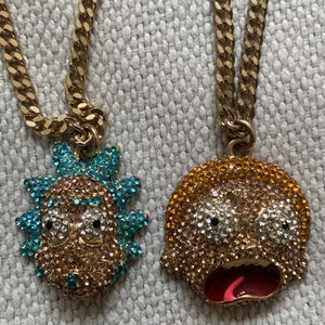 Price Drop RARE Rick & Morty Bling Necklace