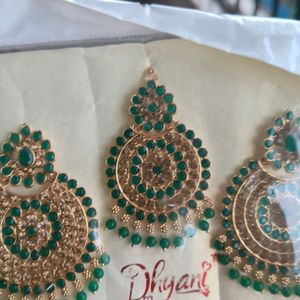 Jhumka And Maang Tika