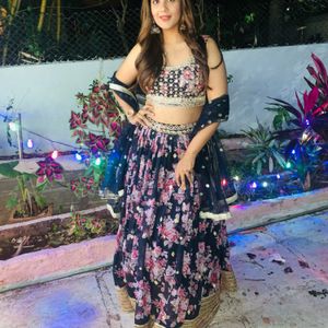 Floral Print Lehenga Choli