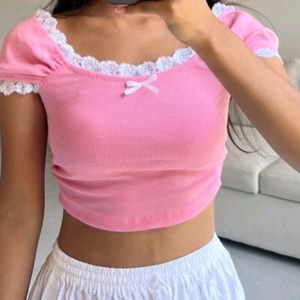 🎀💗 Softgirl Conquette Bow Lace Top 🎀💗