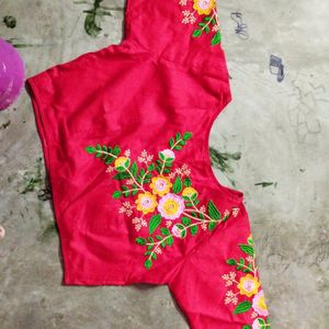 A Beautiful Red Designer Blouse