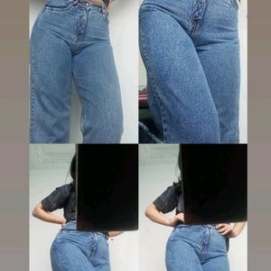 High Waist Blue Denim