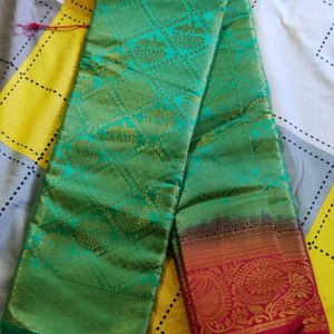 Brand New Soft Silk Saree Green Pink💚♥️