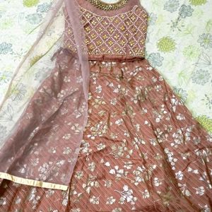 Crop Top Lehenga 🤎🔥 Brown Lehengga Wedding Dress