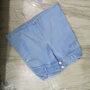 DIWALI SALE!! BLUE DENIM FITTED MINI SKIRT