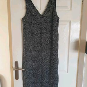 H&M Women's Midi/Maxi Black & White Dress, Size 10