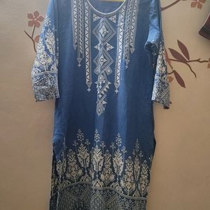 Cotton embroidery Kurti