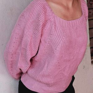 Pink Crop Sweater