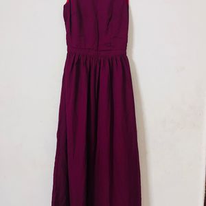 Backless Wine Gown Dress