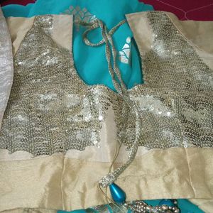 Beautiful Seqwence Work Blouse With Patch Wor Sare