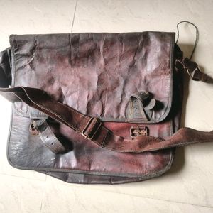 Side Leather Laptop Bag