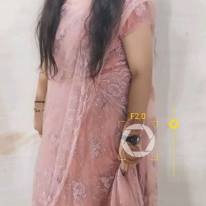 Baby Pink Colour Net Choli (Original Piece)