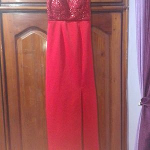 Red Party Wear Gown Dress