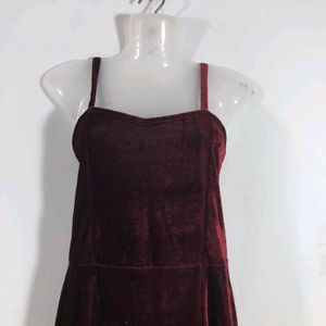 Maroon Velvet Dress (Women's)