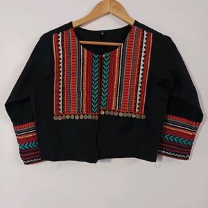 Embroided Crop Jacket