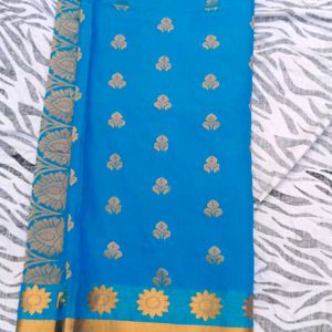 blue colour saree