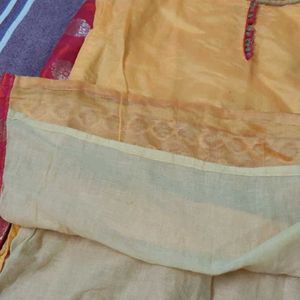 Mustard Yellow Red Bottom Punjabi Suit