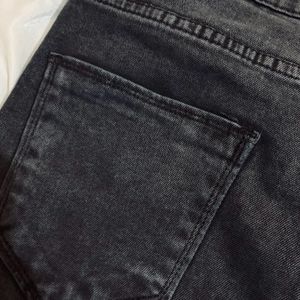 Straight Fit Charcoal Black Jeans For Women