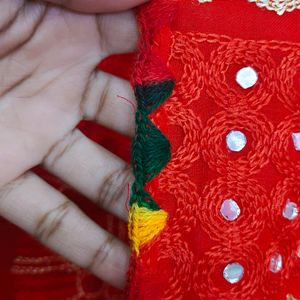 Phulkari With Mirror Work