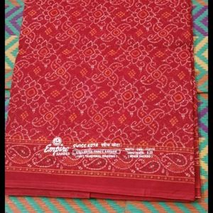 Kota Doria Red Saree