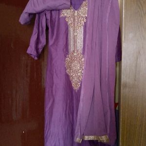 Purple kurta set