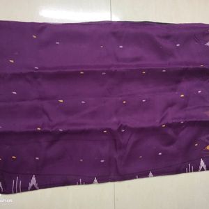 Purple Cotton Saree