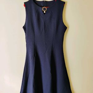 Navy Blue Van Heusen Solid Dress