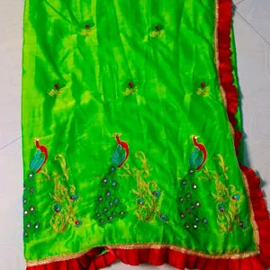 Beautiful Peacock 🦚 Embroidery Design Saree