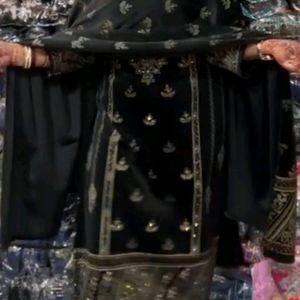 Heavy Velvet Designer Suit With Fullsize Shawl