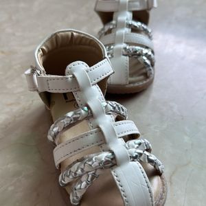 Silver White Sandal