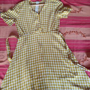 Checked Cotton Dress 👗