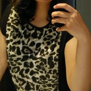 Van Heusen animal printed top