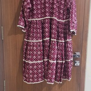 Fit And Flare Tire Dress Kurti