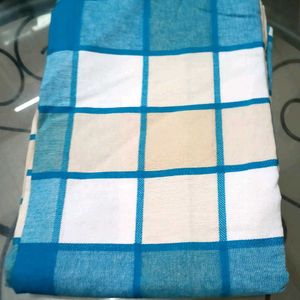 Aesthetic Table Cloth - Blue And White Check Print