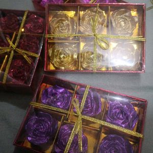 4 Box Ofmulti Shimmer Floating Candles