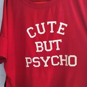 Cute But Phycho Crop T-shirt