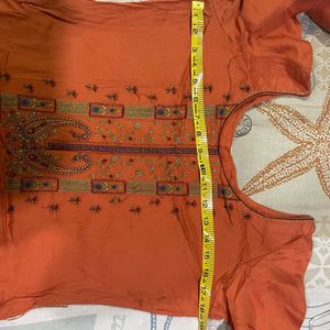 Orange Kurta & Plazzo Set