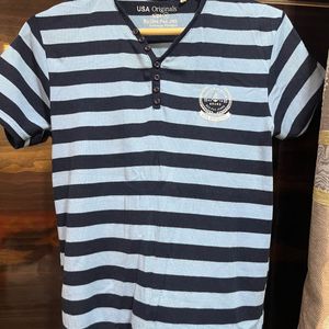 Blue and Black Stripes tshirt