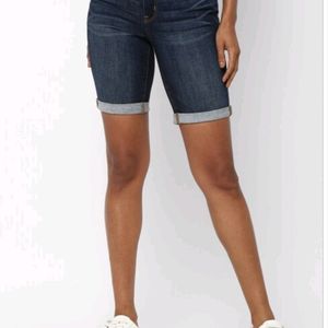 American Eagle Mid Rise Blue Bermuda Shorts.