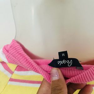 Yellow & Pink Stripped Top