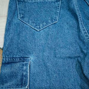 Denim Blue Cargo Jeans