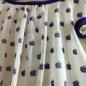 White And Violet Girl's Balloon Top