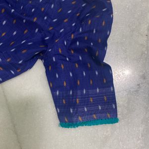 Ramayana Theme Saree With Stiched Blouse To Fit Ti