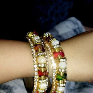 Color Stone Bangles