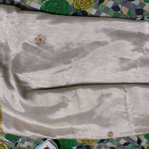 Silk Off White Saree